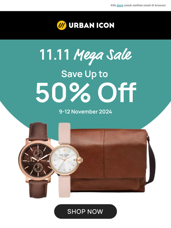 11.11 Mega Sale Closing Soon! Shop Up to 50% Off Now!