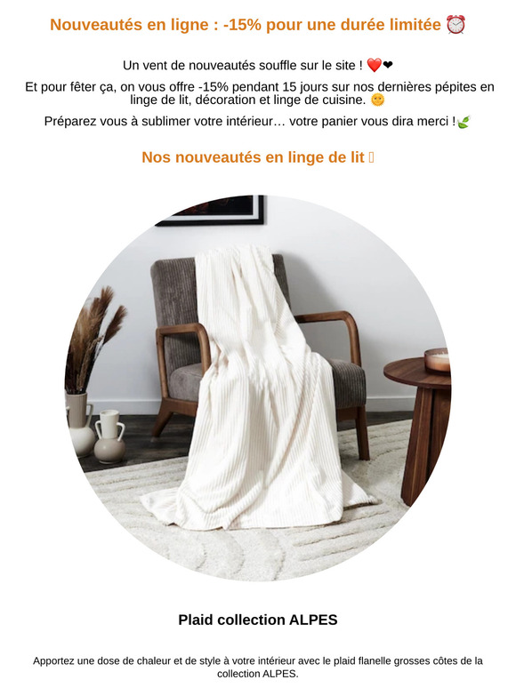 15 % de remise exceptionnelle ! 🍂