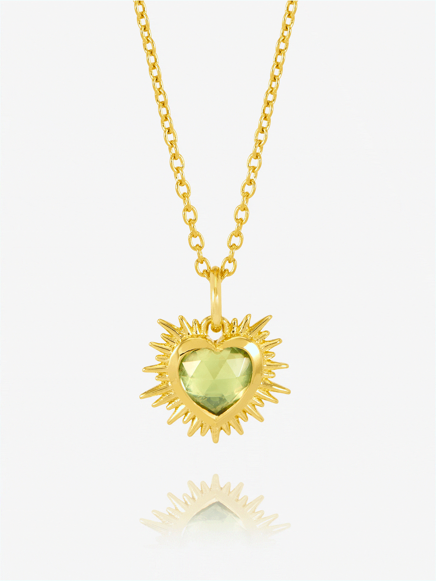 Electric Love Birthstone Heart Necklace