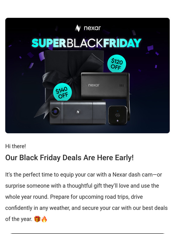 Limited-Time Black Friday Deals on Nexar Dash Cams 🎁