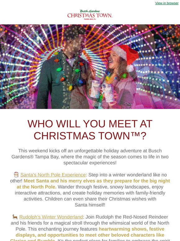SeaWorld Parks: Meet Santa and Rudolph in Their Winter Wonderland! ️ ...