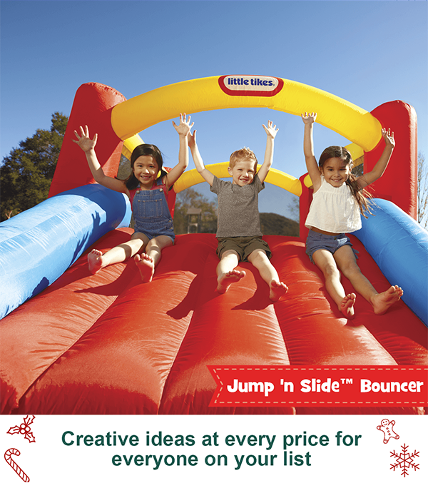 Jump 'n Slide Bouncer. Creative ideas at every price for everyone on your list.