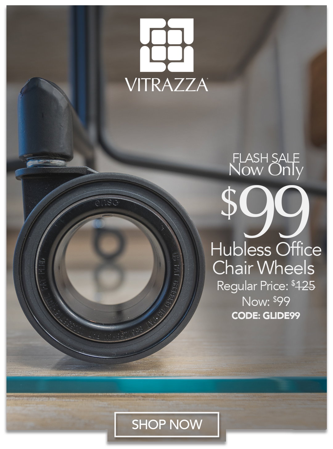 FLASH SALE: Hubless Office Chair Wheels Now Only$99