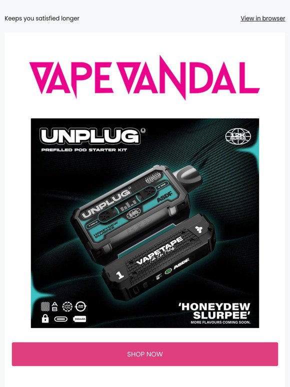 Vape Vandal: Introducing Vape Tape Unplug – 12,000 Puffs of Pure  Satisfaction! 🎉
