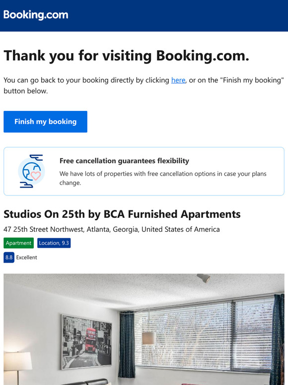 Book Studios On 25th by BCA Furnished Apartments in just a few clicks
