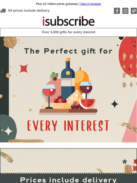 Save up to 59% on the perfect gift for every interest