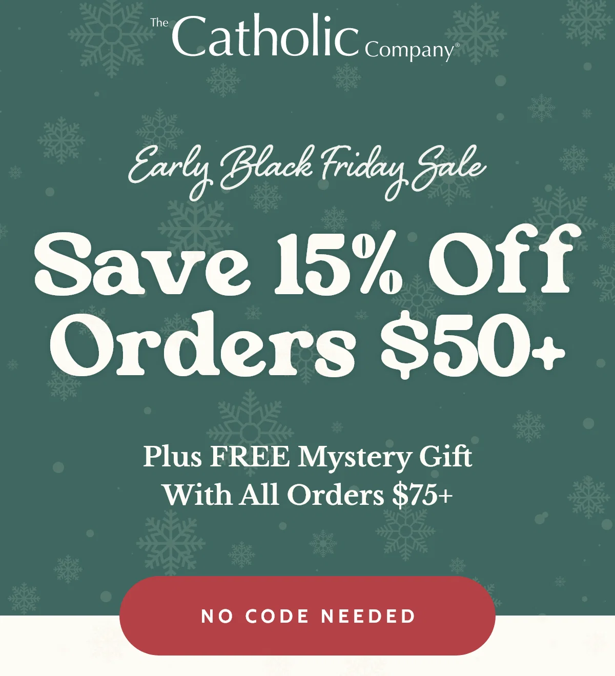 Save 15% Off Every Order $50+! No Code Needed