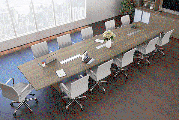 The Potenza Collection features sleek lines, durable thermofused laminate finishes, and professional finishes.