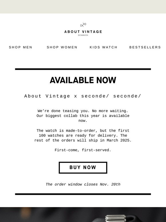 Collab available now: AV x seconde/ seconde/