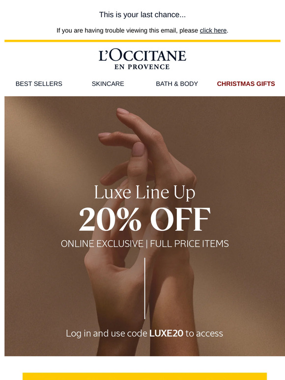 Don't miss out | 20% off ends tonight