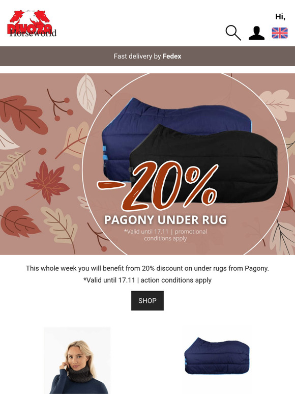 -20% on all under rugs by Pagony 🔥