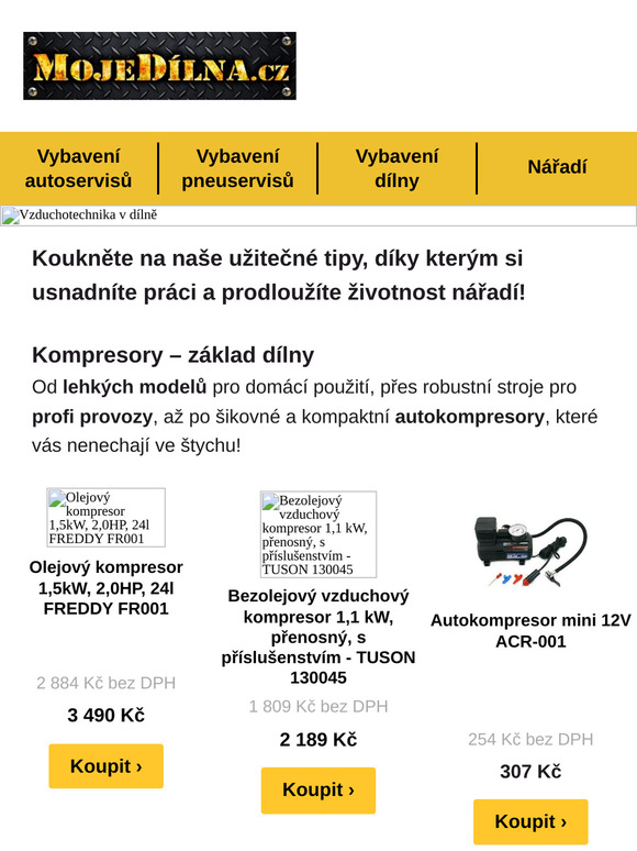 Kompresory a vzduchotechnika: na co se zaměřit? 🛠️