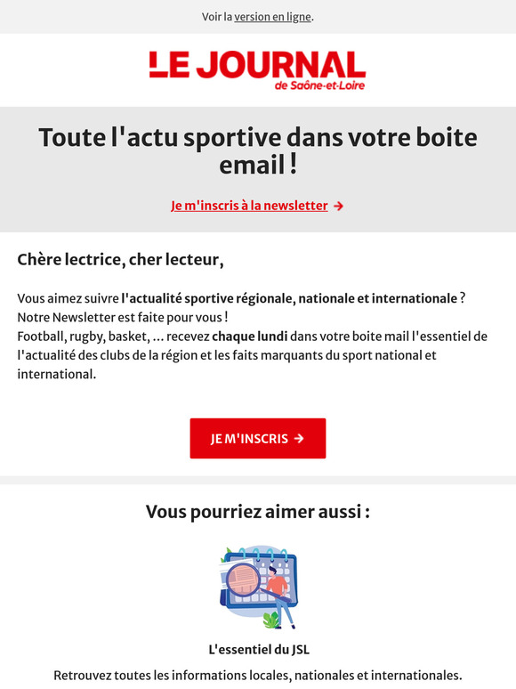 Découvrez notre newsletter 100% sport