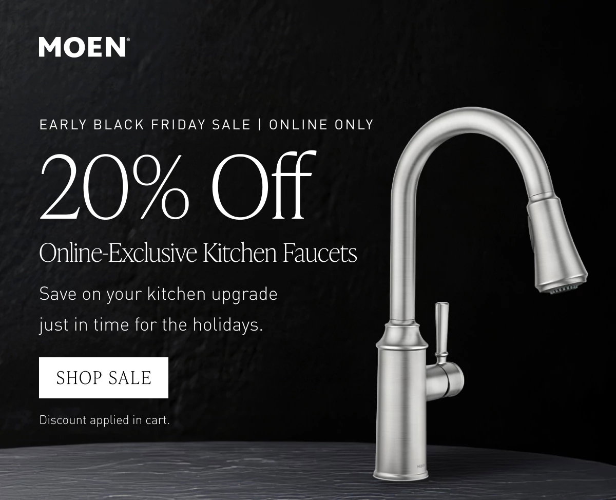 20% Off Select Kitchen Faucets