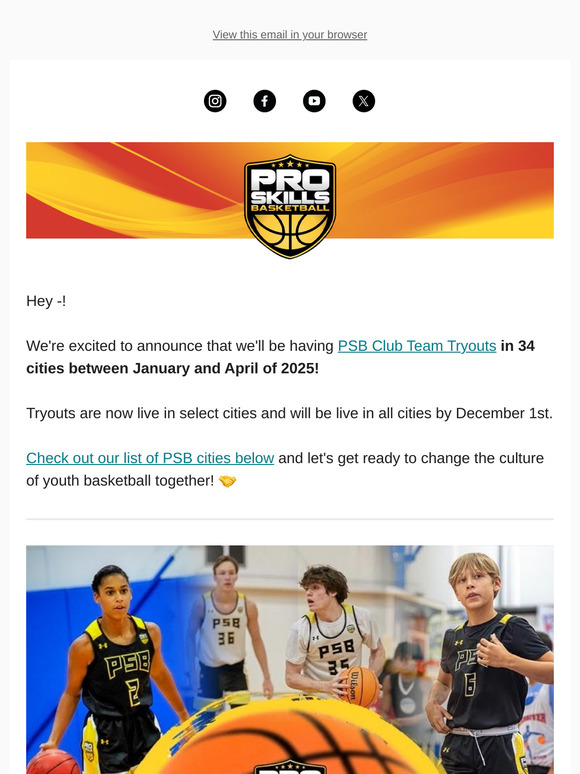 🏀 2025 Spring PSB Club Team Tryouts Coming to Your City?