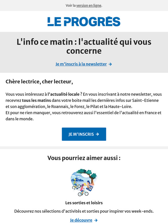 Un résumé de l'actualité de votre région !