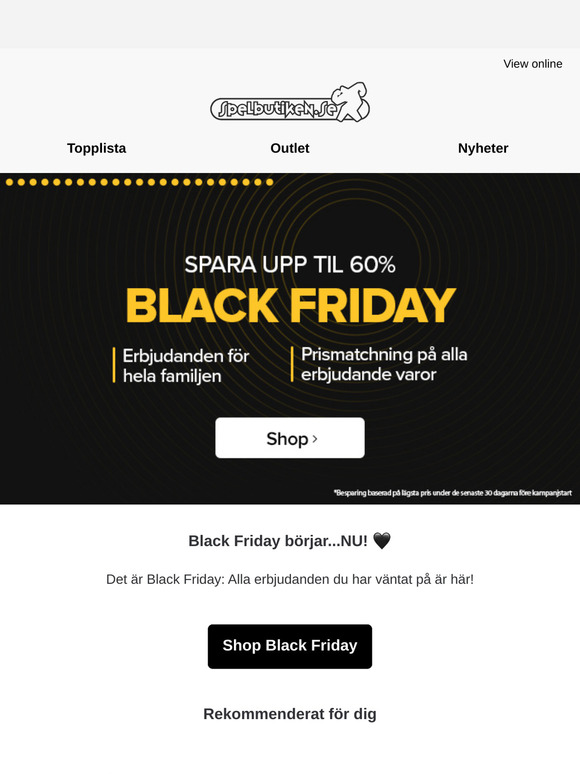 Black Friday börjar...NU! 🖤