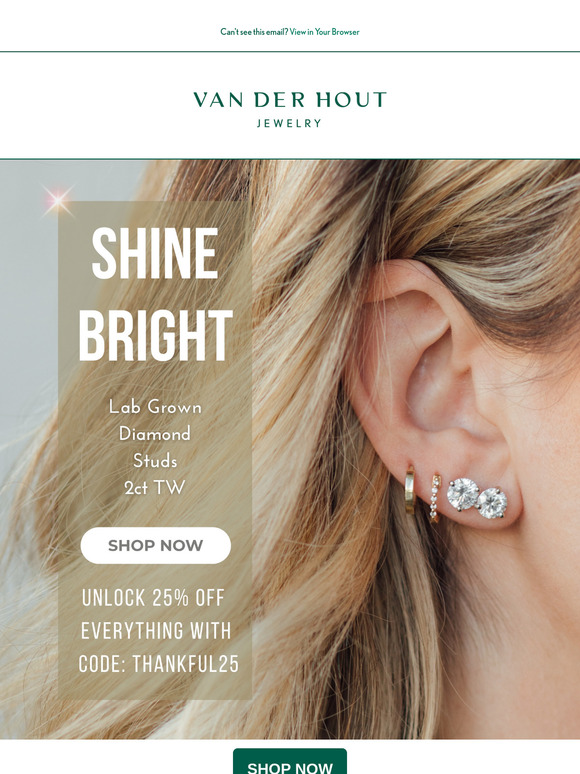 Shine Bright with 2ct Total Weight Lab Grown Diamond Studs!
