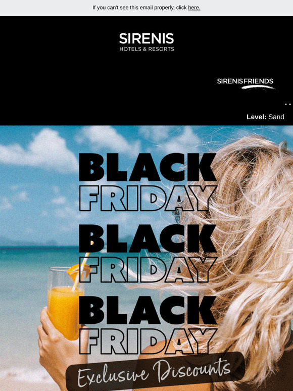 Early Black Friday for Sirenis Friends!