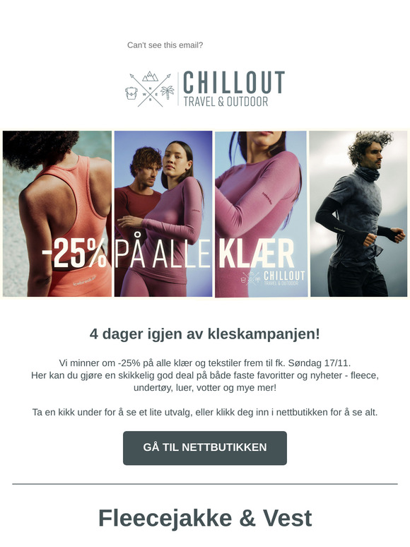 Kun 4 dager igjen av kleskampanjen! 🧤