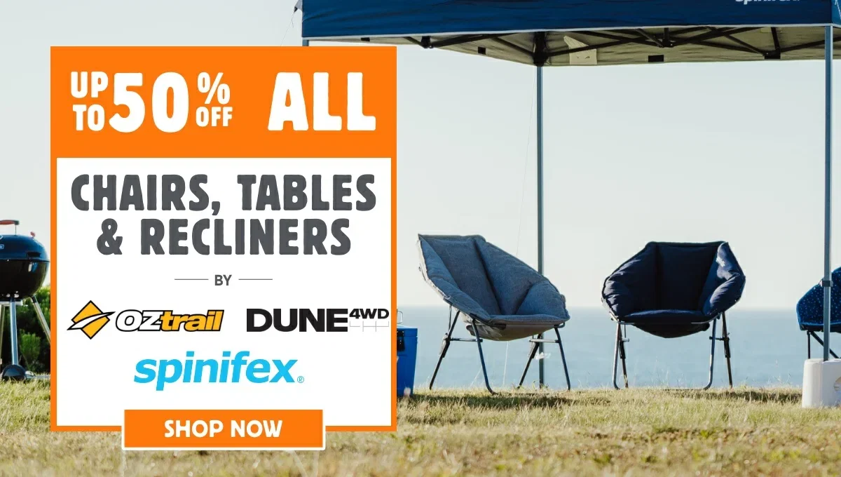 Chair, Tables & Recliner by Oztrail Dune Spinifex