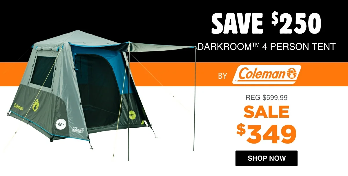 Darkroom 4 person tent by Coleman