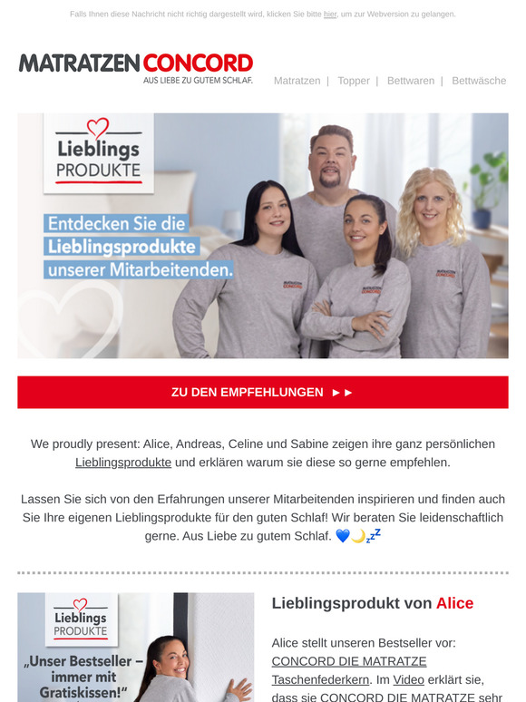 Lieblingsprodukte 💙 unserer Mitarbeitenden