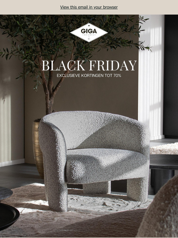 Ontdek exclusieve Black Friday deals bij Giga Meubel