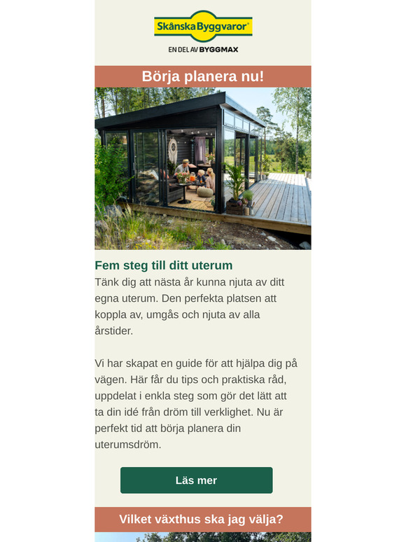 Drömmer du om ett Uterum eller växthus 2025? 🏡