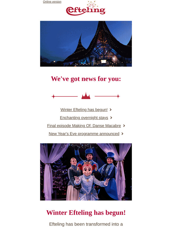 Discover Winter Efteling and our latest attraction Danse Macabre