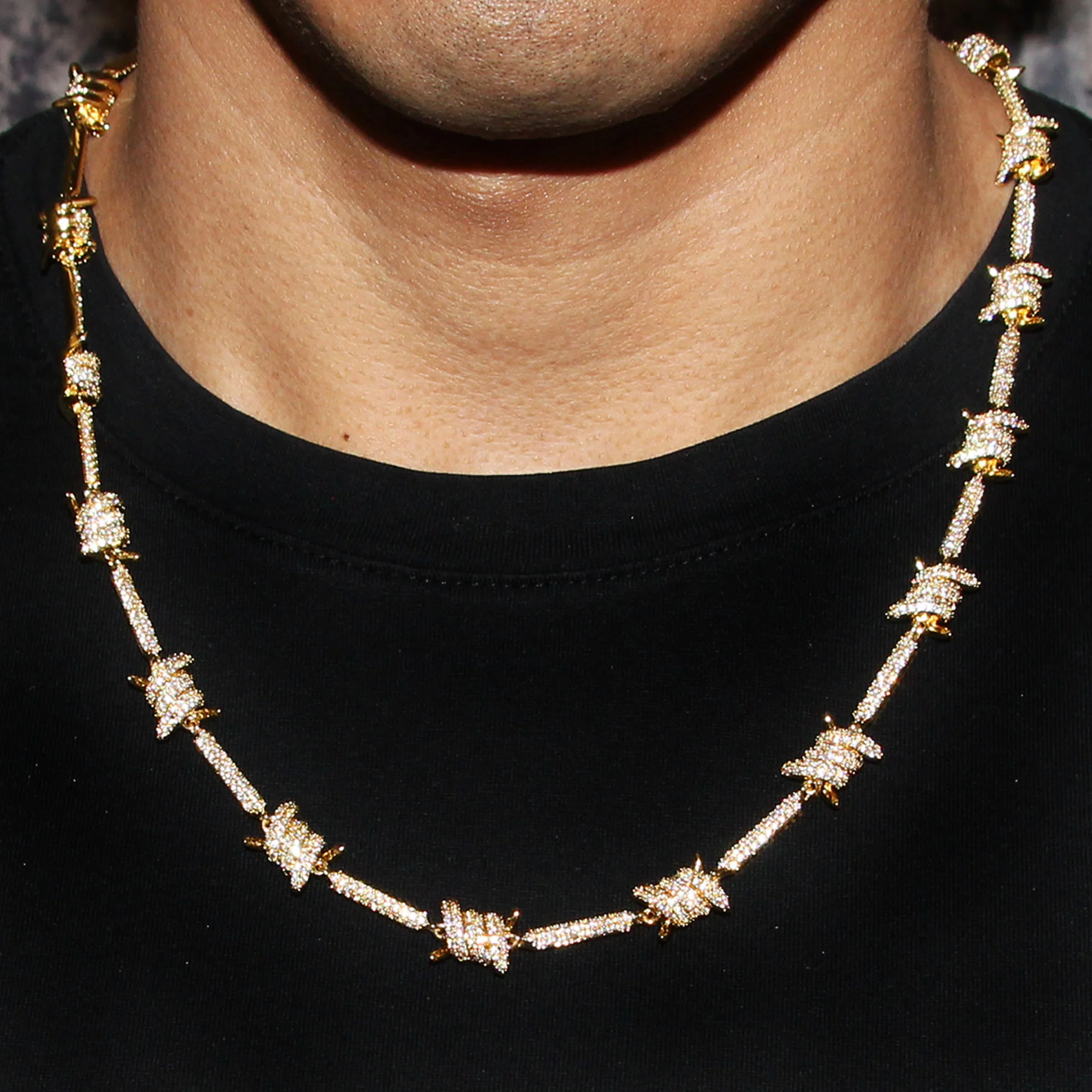 Image of Gold Barbed Wire Chain