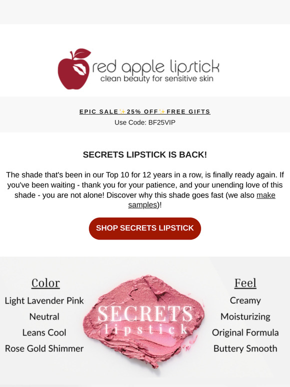 SECRETS Lipstick Is BACK! 🎉