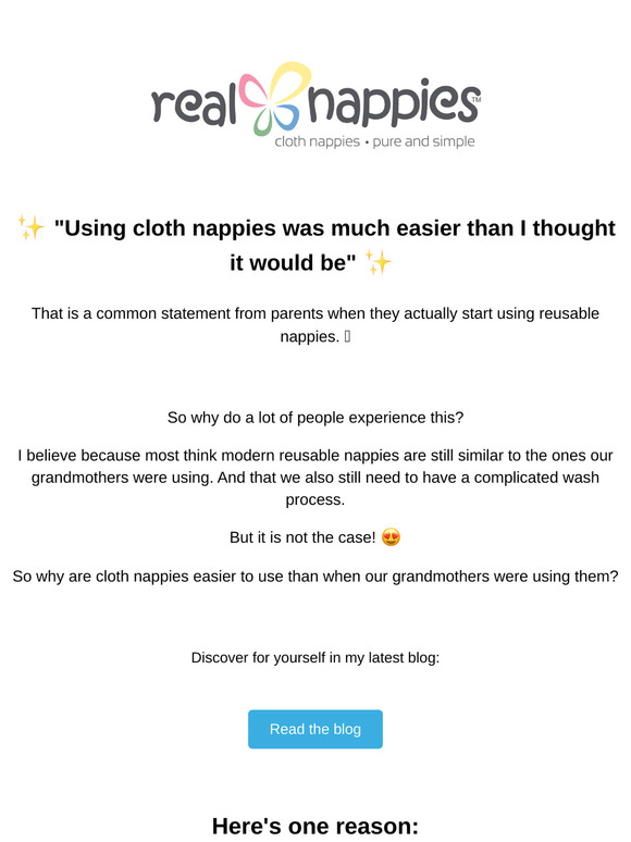 Reusable nappies are much easier to use than you think. Here's why.