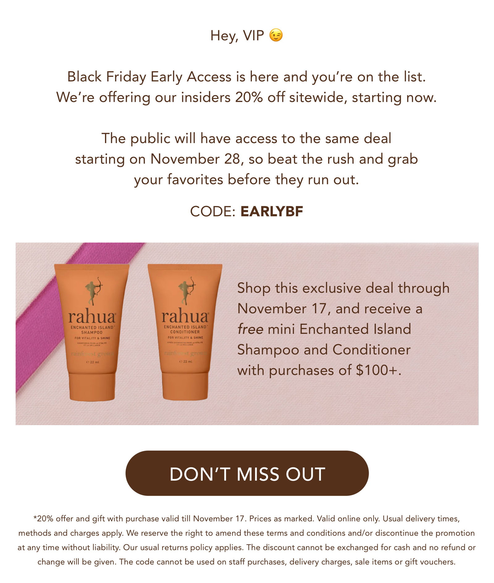 Shop Rahua Black Friday early 