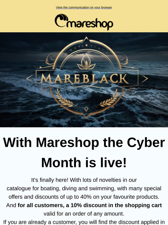 With Mareshop the whole month is Black