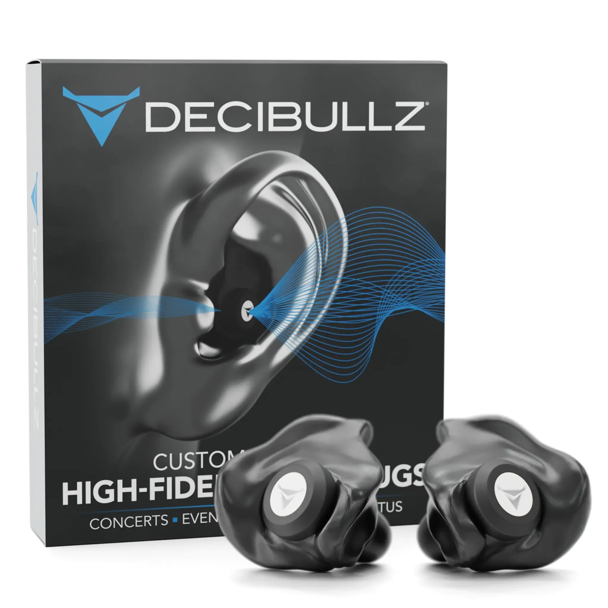 Image of Custom Molded High-Fidelity Earplugs for Concerts, Musicians, Events, and Noise Sensitivity