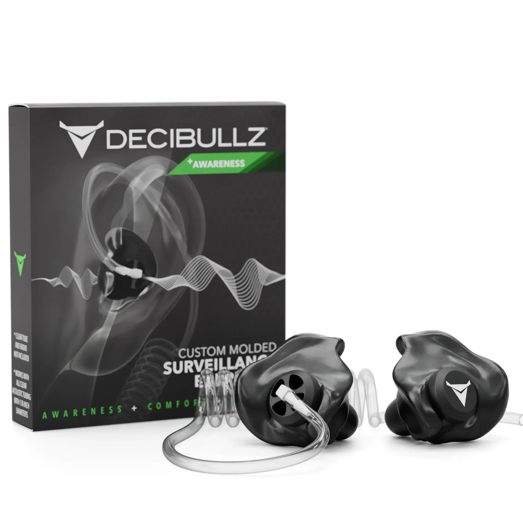 Image of Custom Moldable Surveillance Radio Headset Earpieces with Awareness