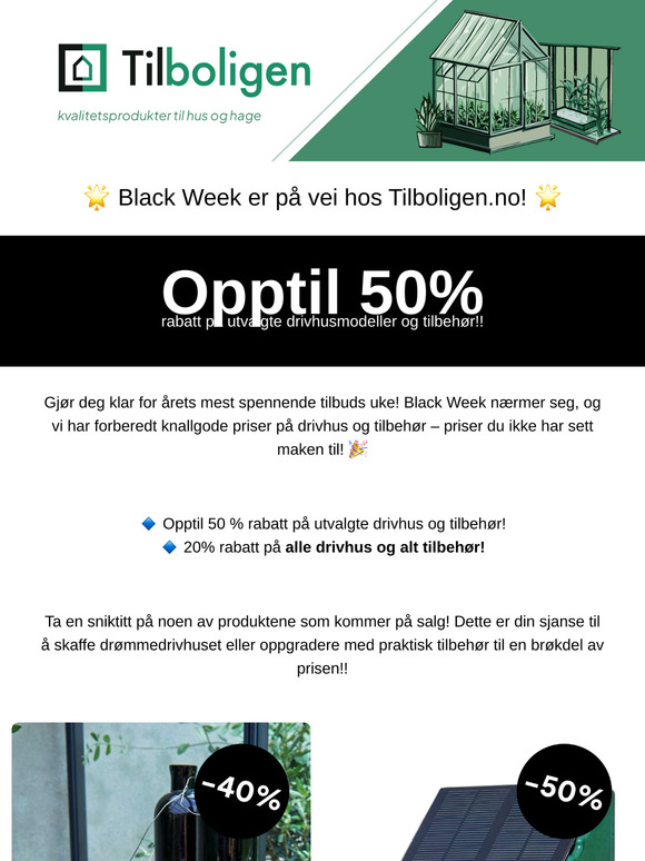 Black Week er på vei hos Tilboligen!