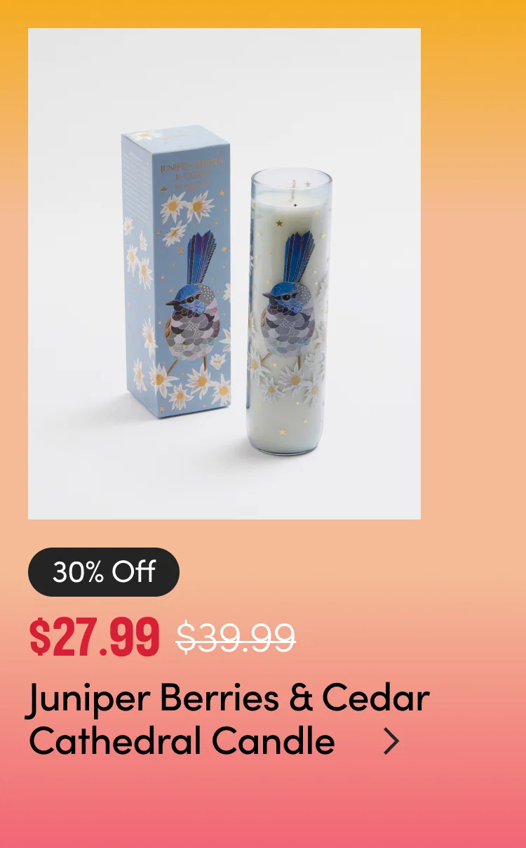 30% off Fair Wren Cathedral Candle