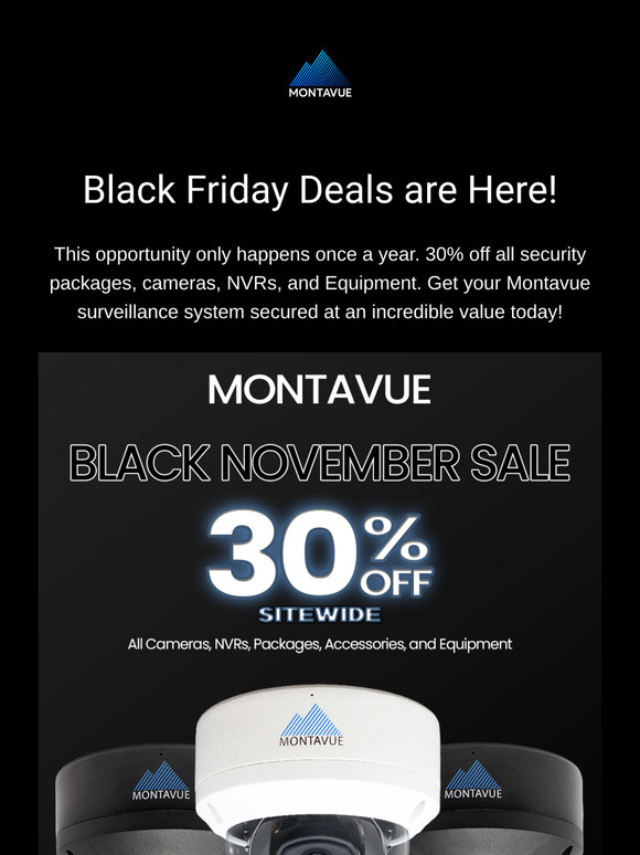 ⚫Black Friday deals on now! Save 30% on all security systems