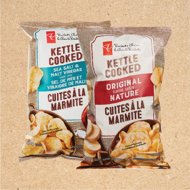 PC<sup>®</sup> Kettle Cooked Potato Chips. Selected varieties, 200g. Limit: 6, over limit retail $2.50