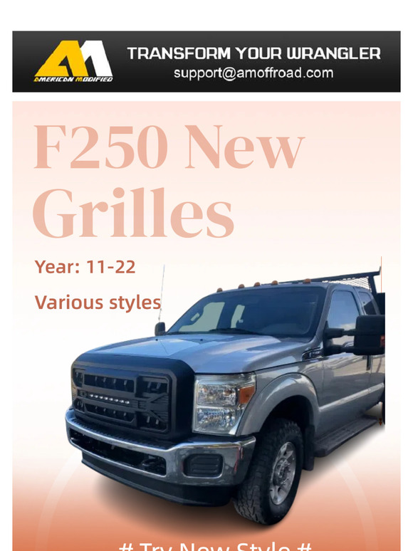 Upgrade With Our New F250 Grilles