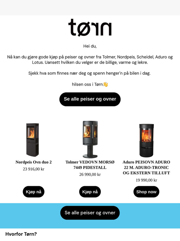 Nordpeis ovn duo 2 til kun 23 916kr