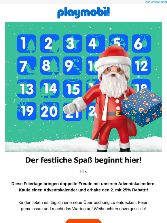 🎅 Kauf einen Adventskalender und sichere dir 25% Rabatt auf den zweiten!