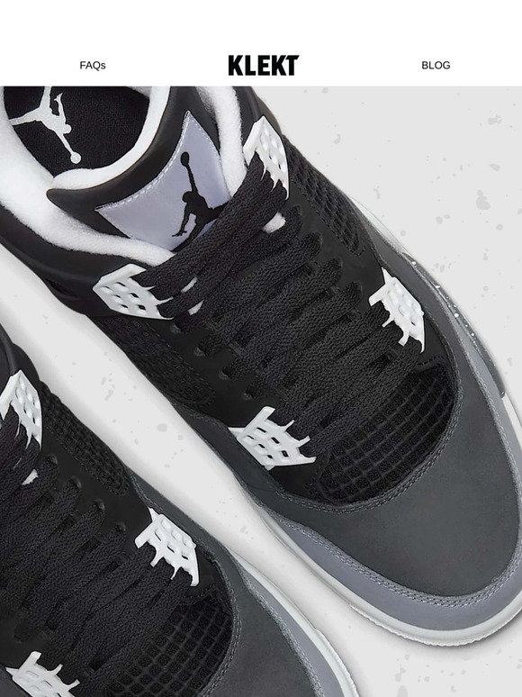 😱 The Fear is Here: Cop the AJ4 'Fear' on KLEKT! ⚫️
