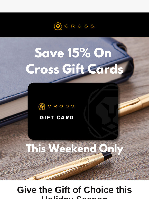 This Weekend Only! 15% Off Gift Cards