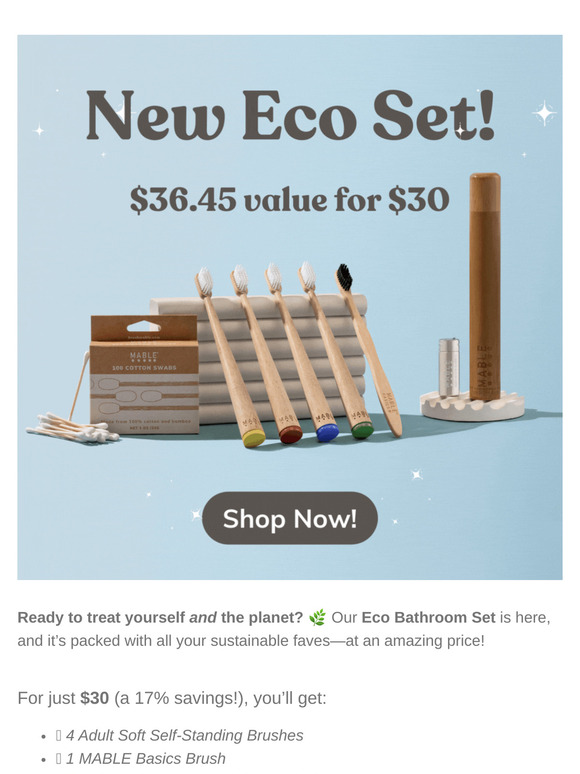 😍NEW Eco Bathroom Set 🪥