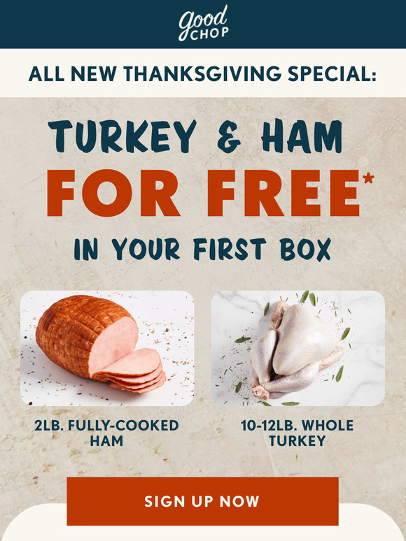 Your Ham and Turkey are FREE!