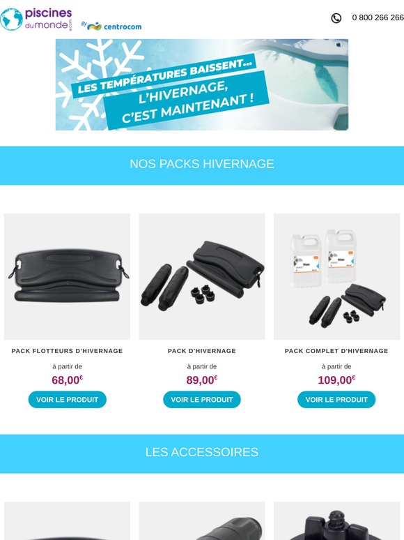 Les températures baissent...l'hivernage c'est maintenant !