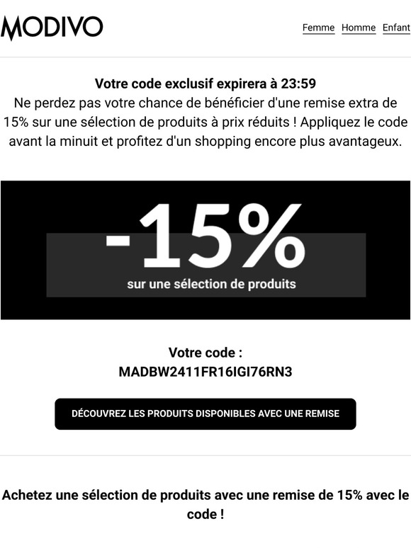 Votre code expire aujourd'hui 💔